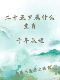 二十五岁属什么生肖